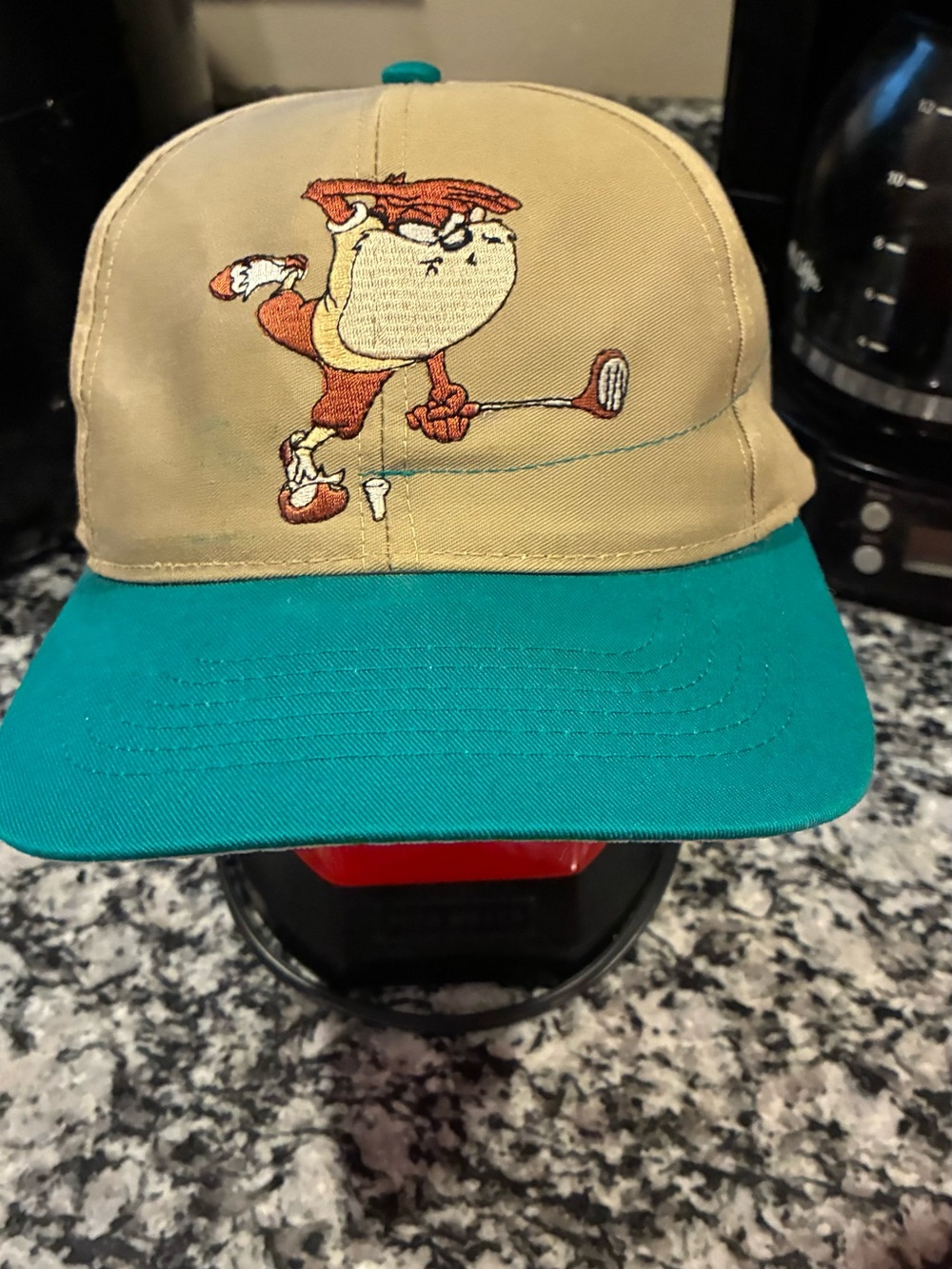 Vintage 90s Looney Tunes Taz Golf Snapback Hat